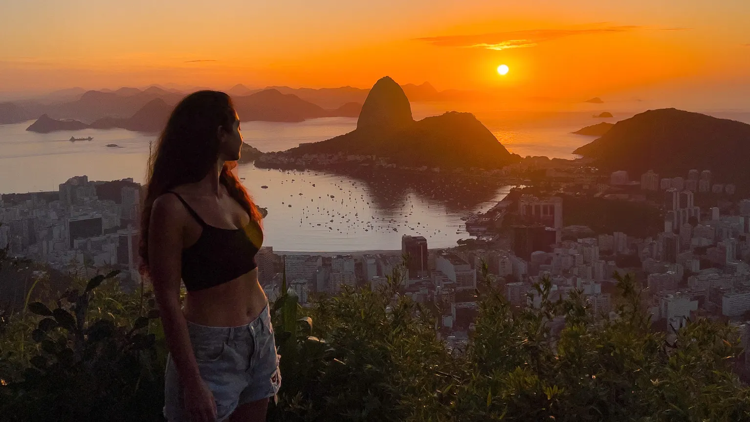Dona Marta sunrise Rio de Janeiro Brazil