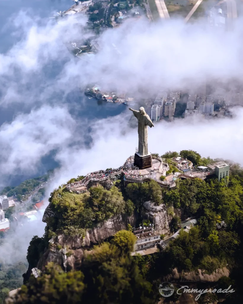 Helicopter Tour over Christ the Redeemer Rio de Janeiro Brazil