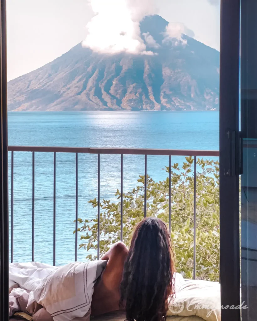 Santa Cruz accomodation Guatemala volcano