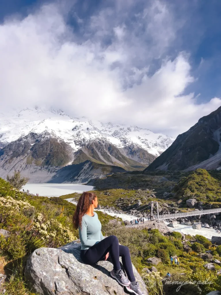 Hooker valley hiking New Zealand
